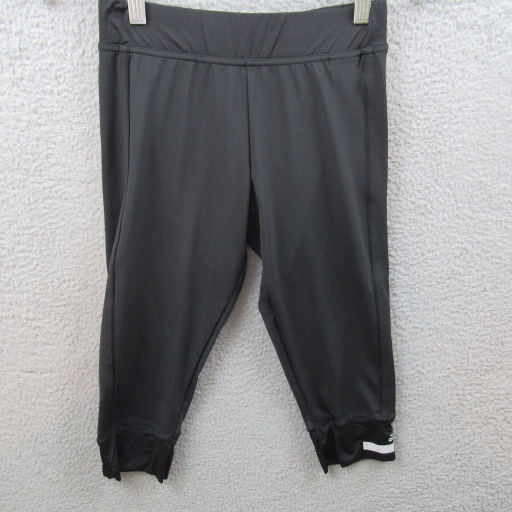Adidas Stella McCartney Womens Leggings Small Black Cropped Knee Length Stretch